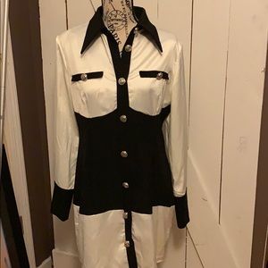 Fashion nova black and white dress size large